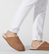 UGG Herren Hausschuhe M Hyde 1123660 Braun Schuhe Pantoleten Lammfell Gr.40