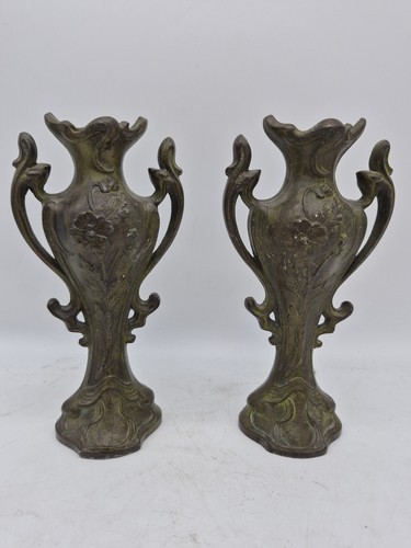 Paar antike jugendstil metall - paar,