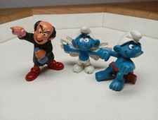 Schleich Set 3 Schlümpfe Schlumpf Gargamel fliegend Surfer Bully 