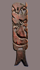 Holz Figur Skulptur Bild massiv handgeschnitzt 98x25 cm !!!  aus Afrika vintage