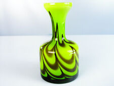 Vintage grüne Opaline Florence Vase Blumenvase Dekorglas  Carlo Moretti? Murano
