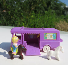 Mini Polly Pocket Stable On The Go Pferdetransporter 100% Komplett Bluebird