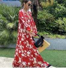 Johanna Ortiz Maxikleid H&M Rot Größe L