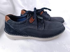 Josef Seibel Halbschuhe Schnürschuhe Gr. 43 Blau Weite K Extrabreit Echt Leder