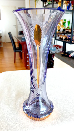 Schwere glas vase - vase, -bÖhmen