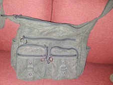 Handtasche aus Viskose oliv