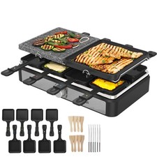 Tischgrill Elektrogrill 1400 W Raclette Grill 8 Personen Grillplatte Party Grill