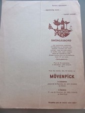 RESTAURANTMENÜ UM 1970
