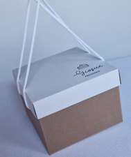 Geschenkebox Geschenkkarton mit Deckel Box mit Kordel - 25 x 25 cm / 19 cm hoch