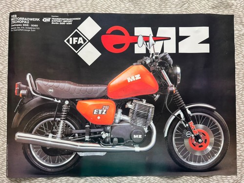 Ddr motorrad plakat ifa etz - ddr,