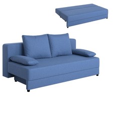 Schlafsofa - blau - mit