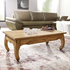 FineBuy Massiv-Holz Couchtisch