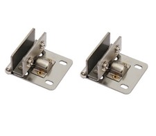 2x Edelstahl Glastür Scharnier 6 - 8,76mm Türbeschlag Türband Holz Glas Vitrine