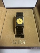 Baume & Mercier LeRoy 8802 Uhr -Vintage- Schwarz Gold. Quartz - Swiss Made