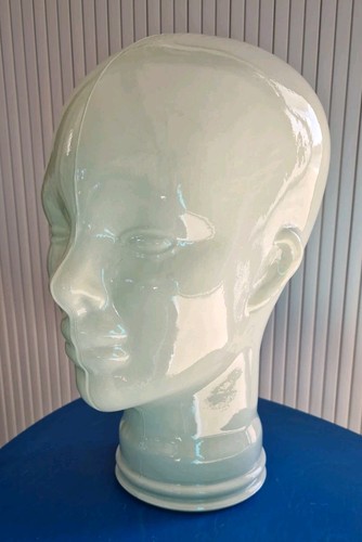 Weißer glas dekokopf für - weißer, glas-dekokopf