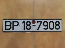 Altes Nummernschild