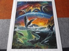 Puzzle 1000 Teile "Magic Ocean" Wale Orcas  v.Ravensburger, TOP!