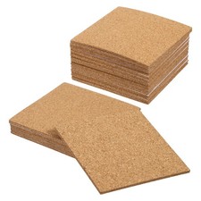 30 Stück selbstklebende Korkplatten, 100x100x2mm Korkmatten Rückseitenplatten