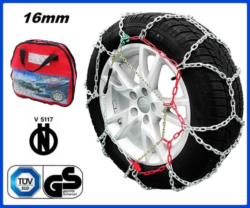 Schneeketten 16mm 4x4 225 - schneeketten,