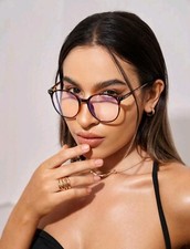 Leopard Blaulicht Brille Damen