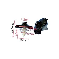 10 x Befestigung Clip Türverkleidung Druckknopf passend für Polo VW 6N0868243A