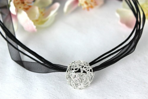 Silber perle halskette - halskette, kette