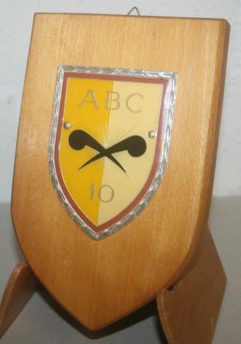 Holztafel mit wappen abc - holztafel,