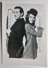 Diana Rigg Patrick Macnee  Mit Schirm Charme und Melone Fotokarte Drucksigniert