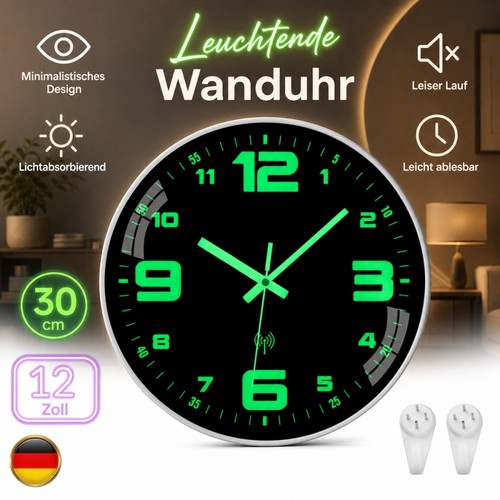 Wanduhr modern leuchtende - leuchtende, 30cm