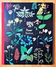 flow Notizbuch_Tagebuch_kariert liniert blanko_florale Motive_innen wie neu_