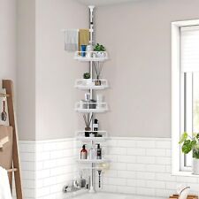 4 Ablagen Halter Teleskopregal Duschregal Eckregal Badregal Höhenverstellbar 