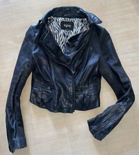 Tigha Lederjacke Damen Schwarz