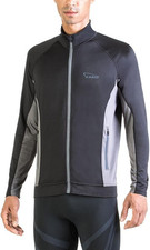 XAED Herren Jacke Sportjacke Langarm Laufjacke, Schwarz/Grau, Medium