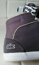 Lacoste Ortholite Lancelle Sneakers Stiefeletten lila grau Leder Gr. 37 UK 4 Neu
