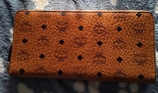 MCM Geldbörse Cognac Leder