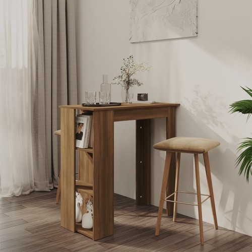 Vidaxl bartisch mit regal grau - vidaxl,