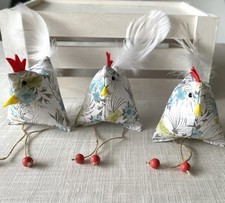 3 Stoffhühner Witzige Hühner