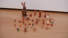 " Erzgebirge " Oster Sammlung,Hasen,Kükeen,Vögel,32 zum Teil sehr alte Figuren