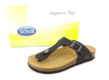 Scholl SHO AURELIA Zehentrenner Sandalen Pantoletten Damenschuhe Blau Gr. 36