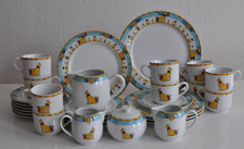 Pillivuyt France Ramses Kaffeeservice Katzen Ägypten Dekor Vintage 90er Jahre