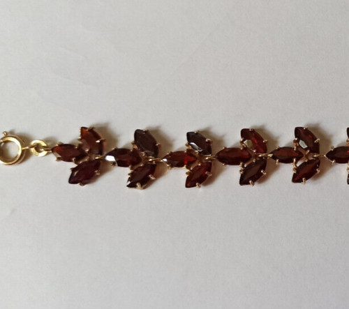 Granat armband 333 echtgold - 333,