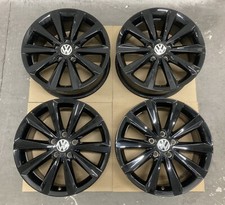 4x VW EOS 1F Passat 3C B6 B7 Alufelgen Satz original Salamanca schwarz 7,5J x 17