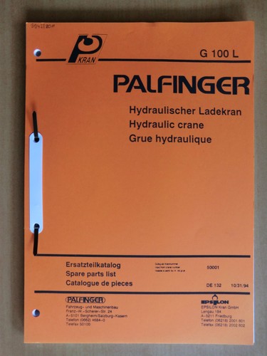 Ersatzteilliste palfinger g100 - palfinger,