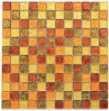 Glasmosaik gold orange