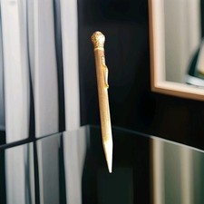 585 SOLID GOLD Drehbleistift,  seltene florale Krone, um 1920