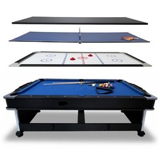 Billardtisch Pool Tisch CRUSH 7FT  2in1 mit Ping-Pong & Cymbergaj Set THUNDER ®
