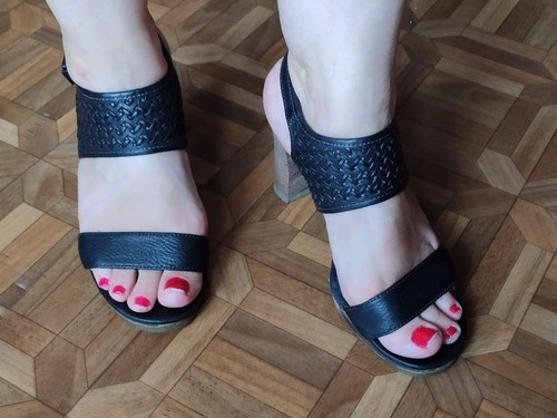 Women ecco heels black - heels, leather