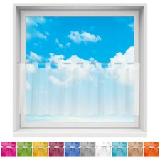 Bistrogardine Schlaufen 160 x 45-60cm Küchengardine Cafehausgardine Vorhang 