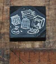 Druckstock original aus Druckerei Klischee Druckplatte Blei-Druckstock Druck 