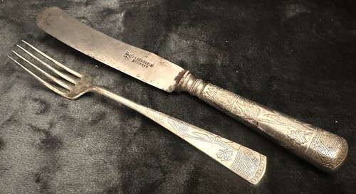 Jugendstil messer gabel - gr.,